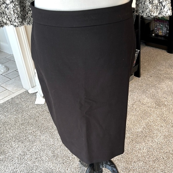 J Crew Fully Lined No. 2 Pencil Skirt, Black, Size 6, Cotton Blend, EUC - Picture 2 of 7